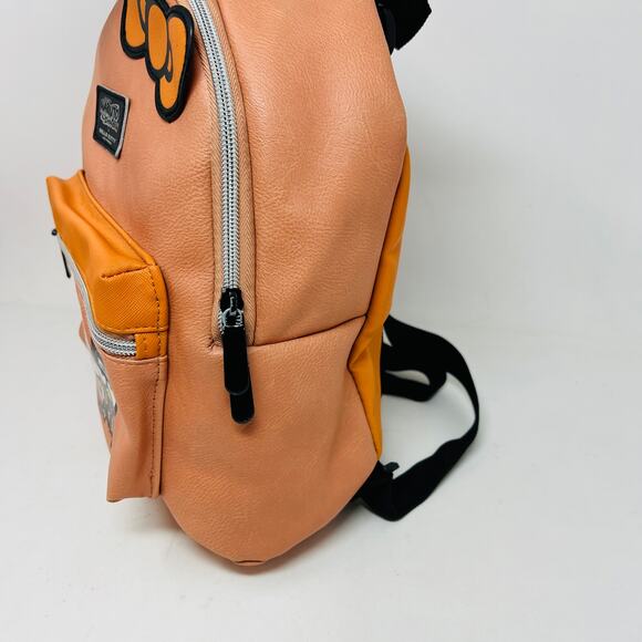 NEW! Bioworld Naruto Shippuden x Hello Kitty Mini Backpack Peach Pink Bag - Picture 6 of 9